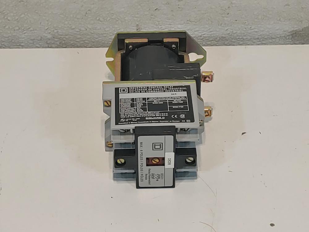 Square D DC Control Relay Series A Type X Model#: 8501XD020V62