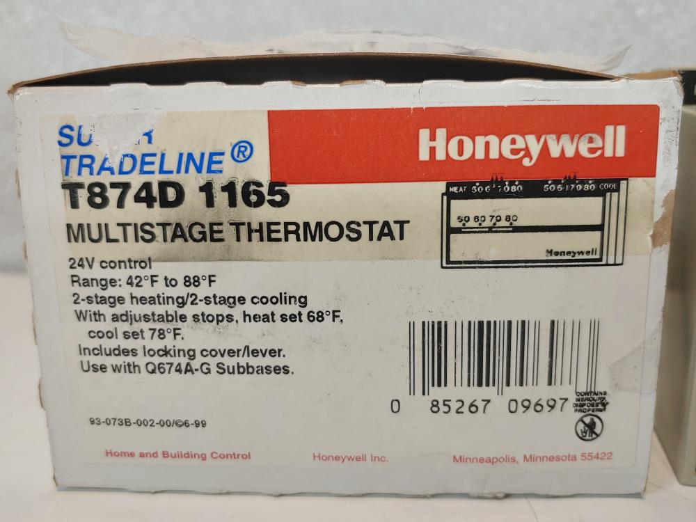 Honeywell T874D 1165 Multistage Thermostat