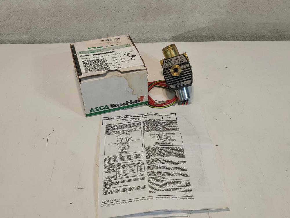 Asco 1/4" Red Hat Solenoid EF8345G001/ EF8007G1