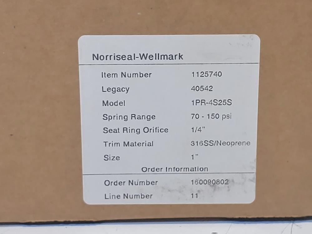 Wellmark ( Little Joe ) 1" Series 2002PR Regulator 1PR-4S25S