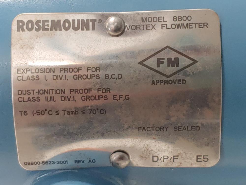 Rosemount 8800DR010SA6E1P1E5M5HR5DS3 Redicer Vortex Flow Metter