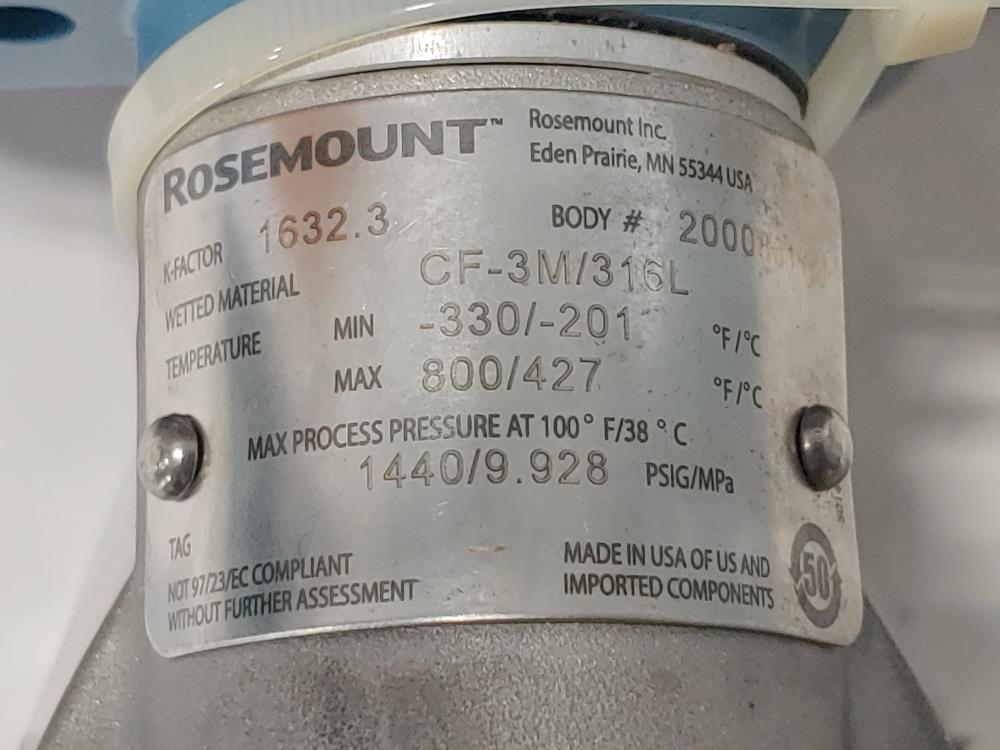 Rosemount 8800DR010SA6E1P1E5M5HR5DS3 Redicer Vortex Flow Metter