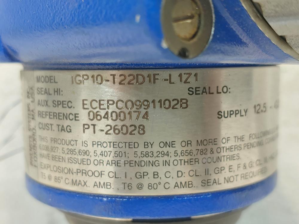 Foxboro 0-100 PSI Pressure Transmitter IGP10-T22D1F-L 1Z1