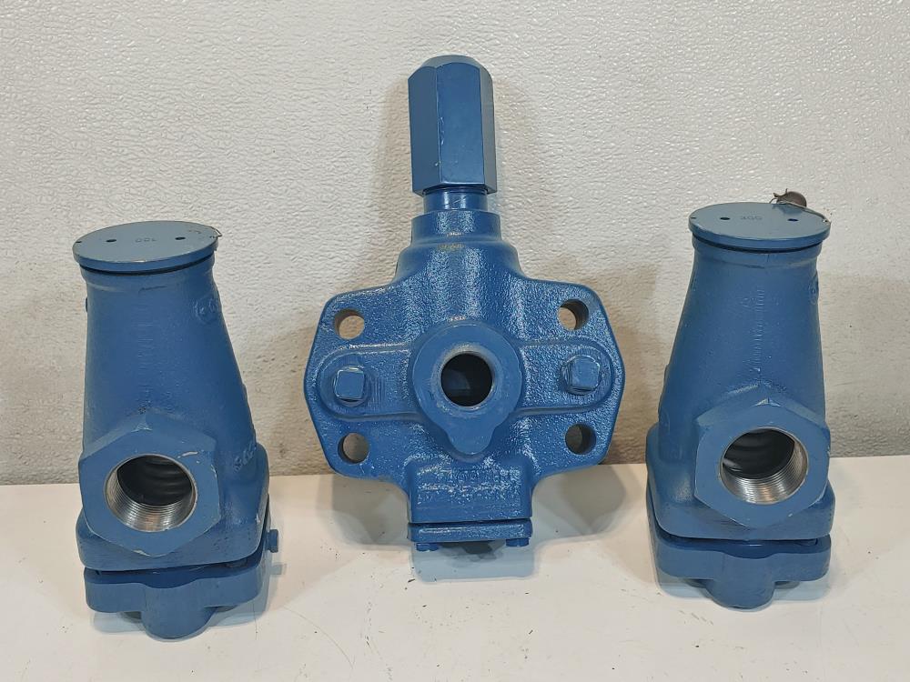 Parker Dual H3 Safety Relief Valve w/ Manifold 3/4" x 1-1/4" NPT