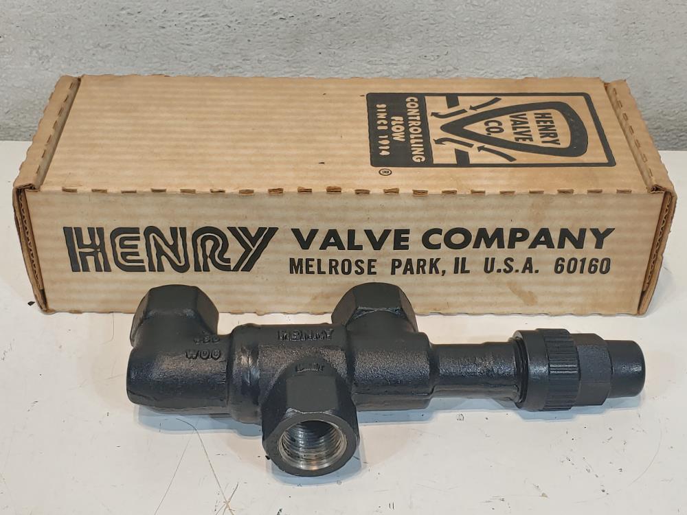 Henry 8022A 3-Way Dual Shut-off Valve 3/4" FPT x FPT x FPT