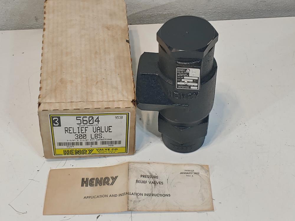 Henry 5604 Pressure Relief Valve 1-1/4" FPT X 1-1/2" FPT