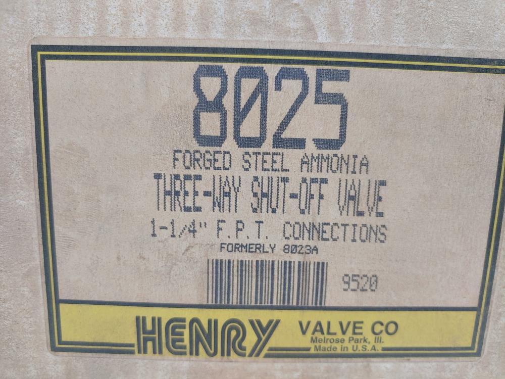 Henry 8025 3-Way Dual Shut-Off Valve 1-1/4" FPT x FPT x  FPT