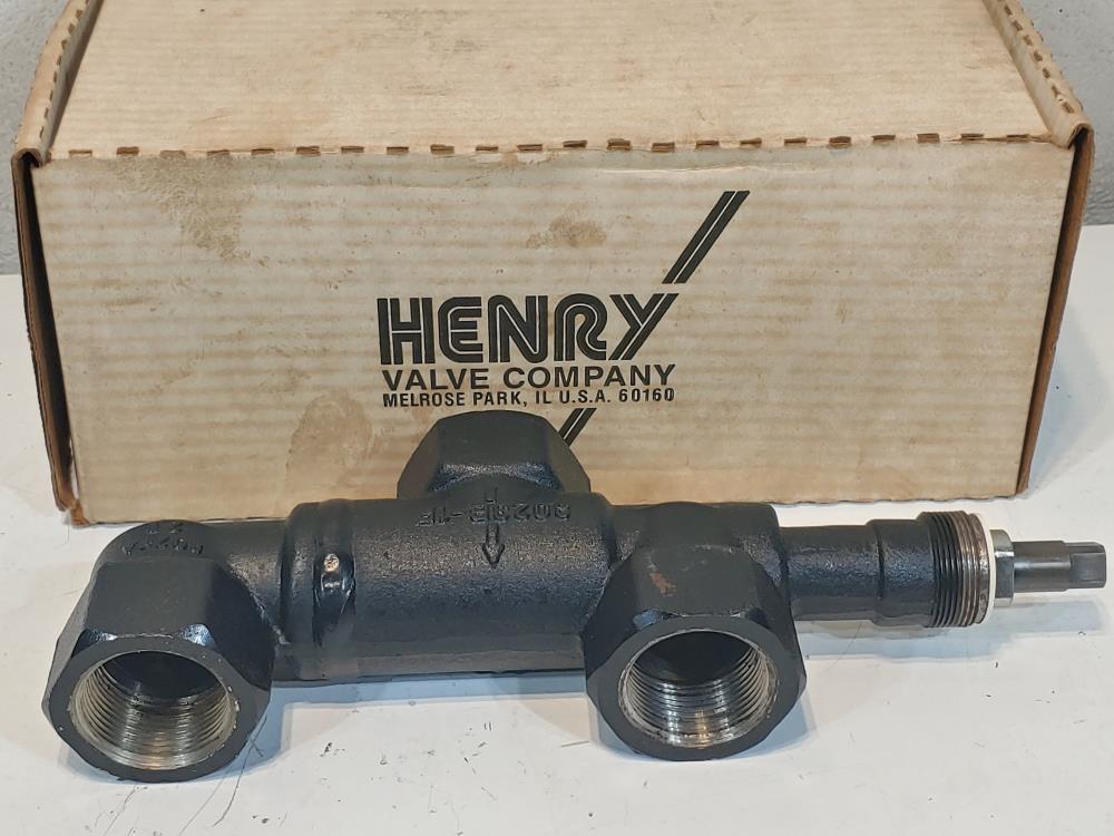 Henry 8025 3-Way Dual Shut-Off Valve 1-1/4" FPT x FPT x  FPT