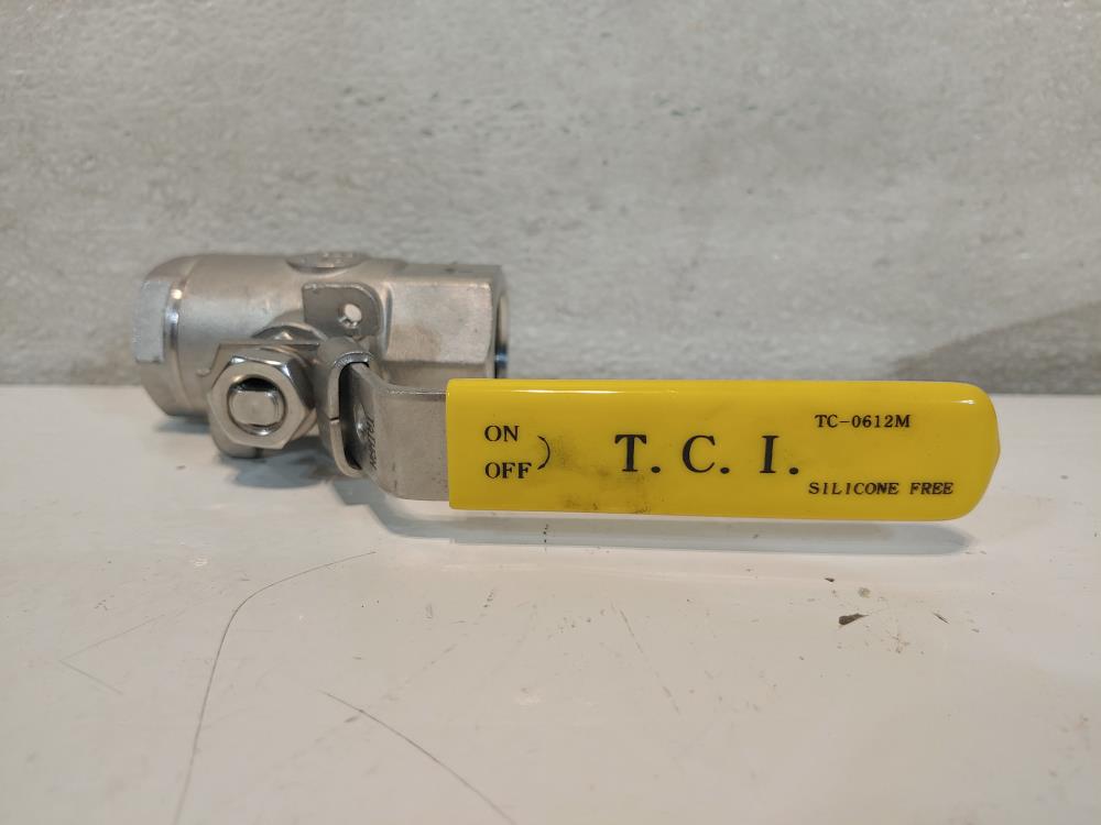 Lot of (4) T.C.I 3/4" NPT CF8M Ball Valve