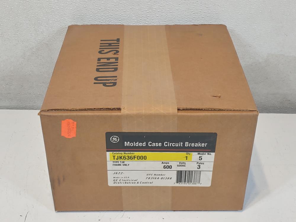 G.E Molded Case Circuit Breaker Cat #TJK636F000 w/ Trip Unit