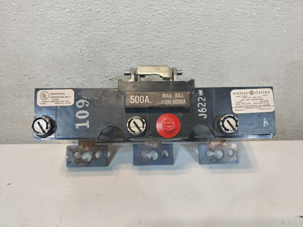 G.E Molded Case Circuit Breaker Cat #TJK636F000 w/ Trip Unit