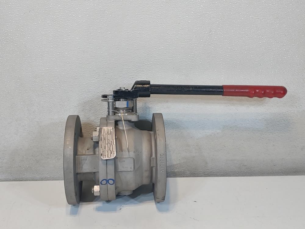 MicroFinish Valve 3" 150# Ball Valve w/ Handle CF8M AVA Full Port 