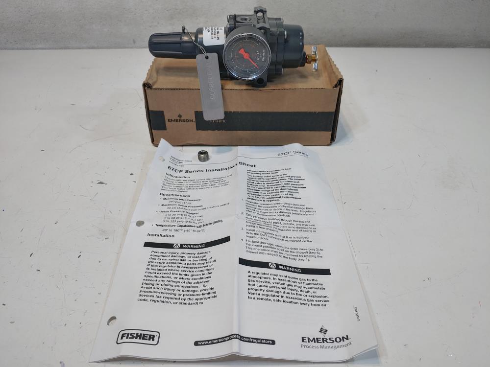 Fisher Type 67CFR Pressure Regulator 250psi Max