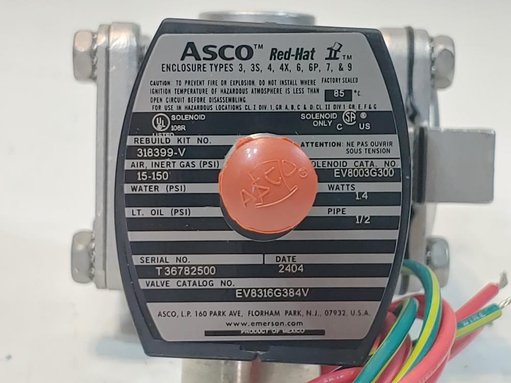 Asco RedHat EV8316G384V/ EV8003G300 Solenoid Valve