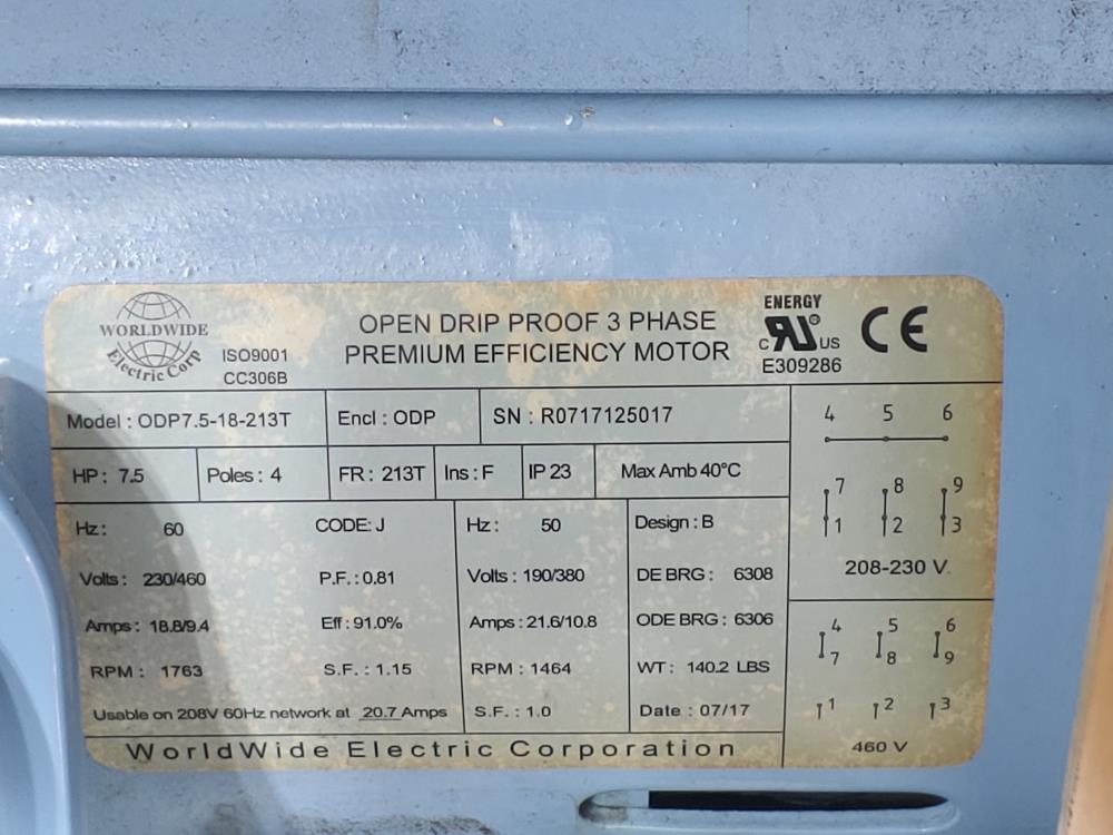 Gardner Denver RotoChamp Base-Mounted Air Compressor Model#: EFB99B