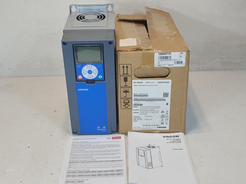 Danfoss Vacon 100 Series AC Drive  VACON0100-3L-0005-5-R02
