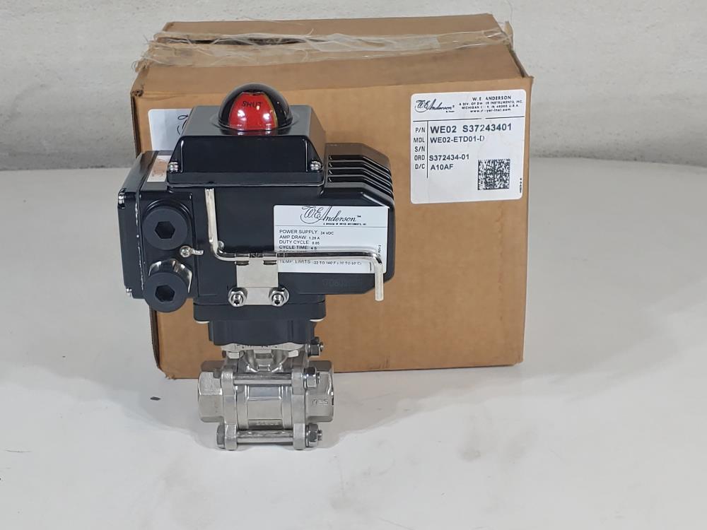W.E. Anderson Two Position, 3pc Electric Valve WE02-ETD01 