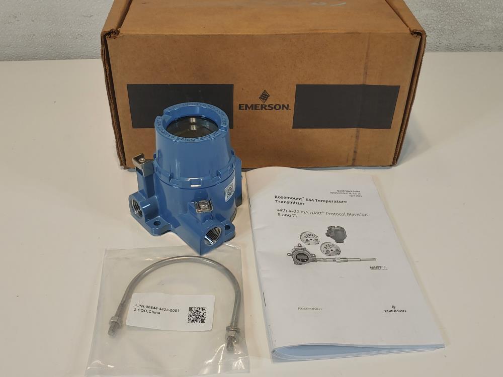 Rosemount Emerson 644 Temperature  Transmitter Assembly Model 644HAK7J6M5 