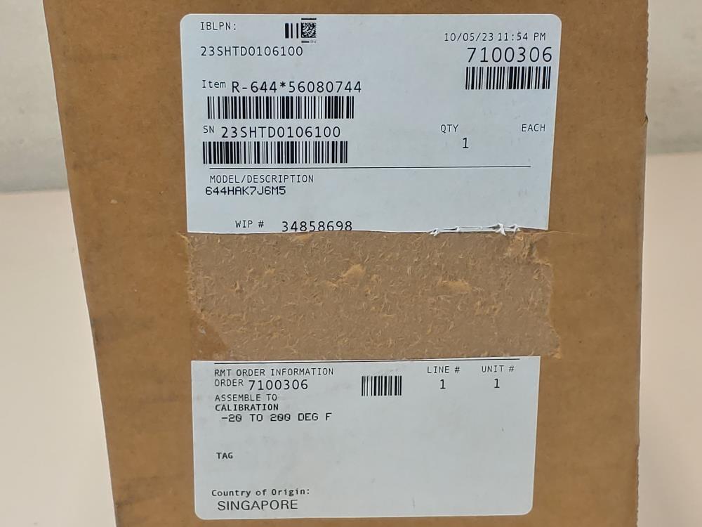 Rosemount Emerson 644 Temperature  Transmitter Assembly Model 644HAK7J6M5 