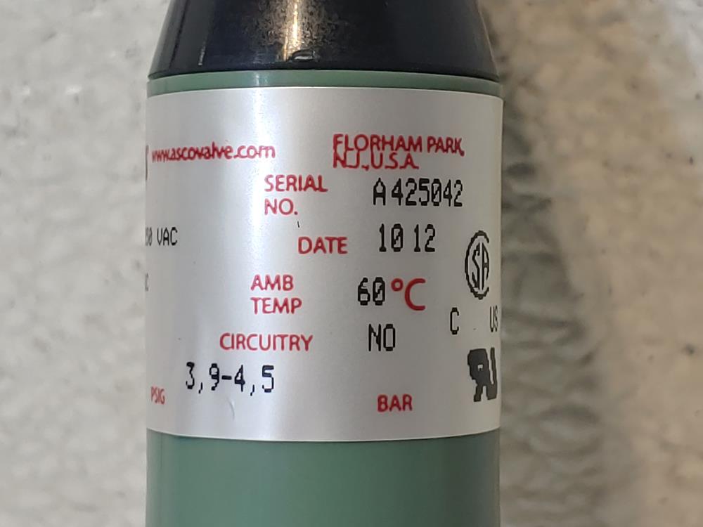 Asco JB18A214A Miniature Pressure Switch 1/4" NPT 