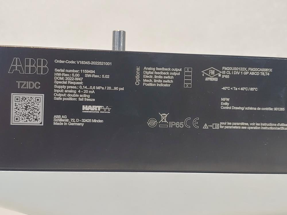 Electro-Pneumatic Positioner TZIDC, V18345-2022521001    