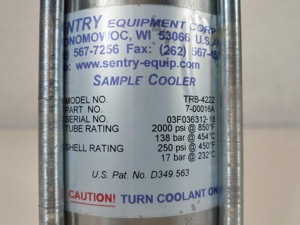 Sentry TRB-4222 Industrial Fluid Sample Cooler 7-00016A