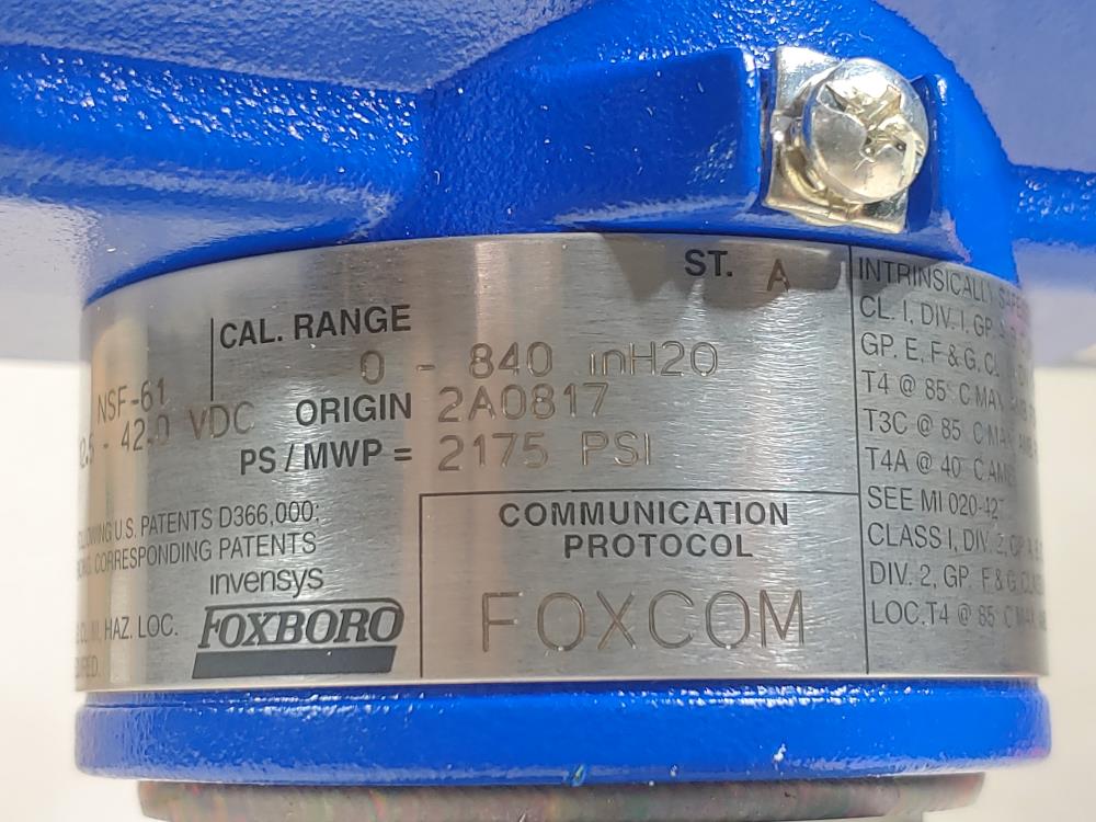 Foxboro IDP10 Differential Pressure Transmitter Model#: IDP10-D22C21F-B1
