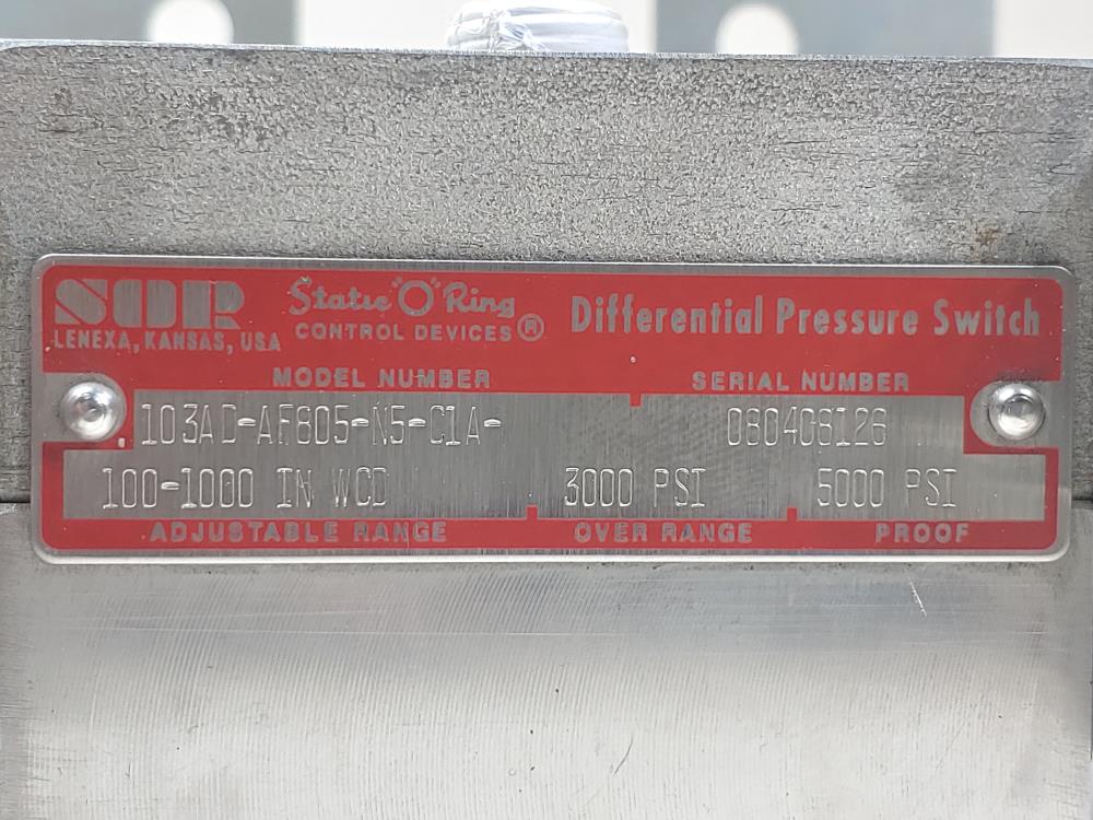 SOR 103AD-AF805-N5-C1A Differential Pressure Switch 500-138
