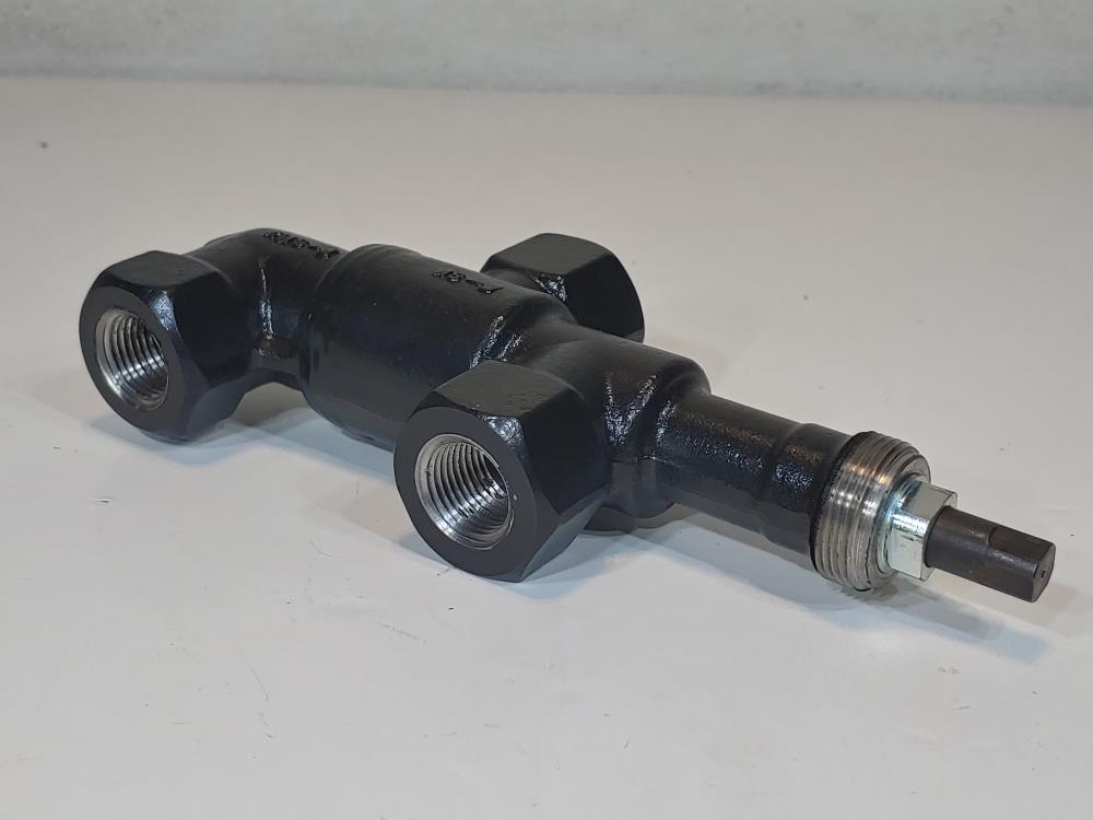 York ( Henry ) 3-Way 1/2" NPT Valve Stop P/N: 022-03411 000