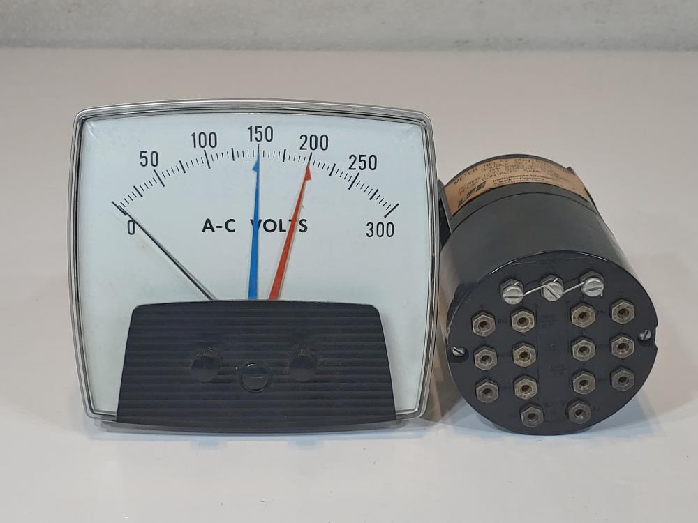 LFE 0-300 A-C Volts Shielded Meter  V430-FAZZ-01 w/ Meter Relay Control Unit