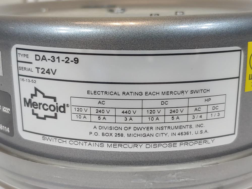 Mercoid DA-31-2-9 Pressure Switch 