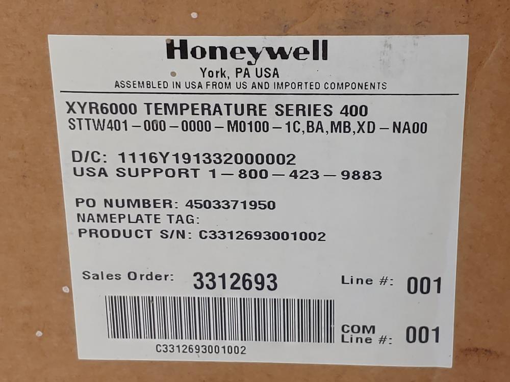Honeywell STTW401-000-0000-M0100-1C,BA,MA,XD-NA00 Wireless Temp Transmitter 