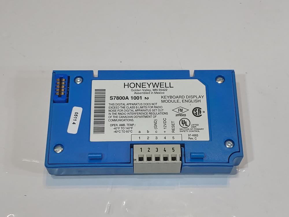 Honeywell S7800A 1001 Burner Control Keyboard Display Module
