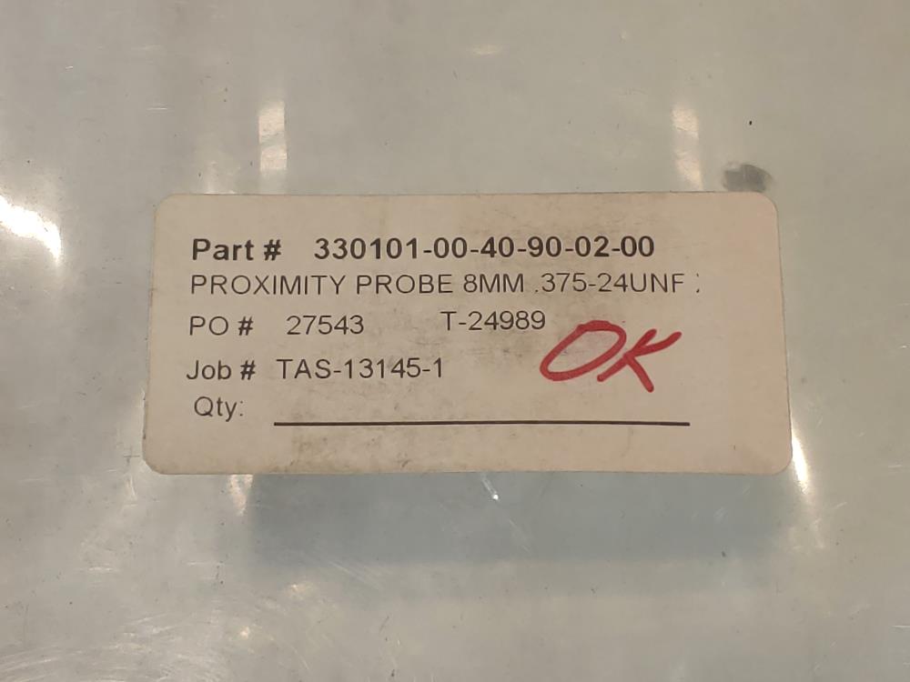 Bently Nevada 3300 XL 8MM Proximitor Sensor Model#: 330101-00-40-90-02-00