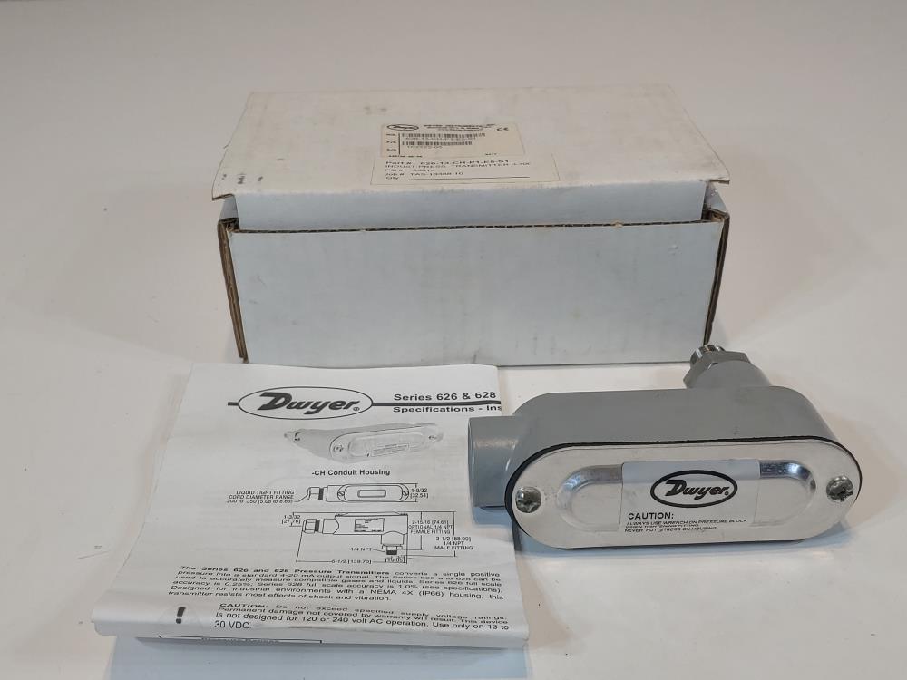 Dwyer Pressure Transmitter Model#: 626-13-CH-P1-E5-S1