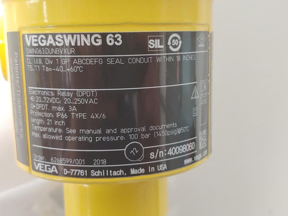 Vega VegaSwing63 DUNBVXUR Vibrating Level Switch 