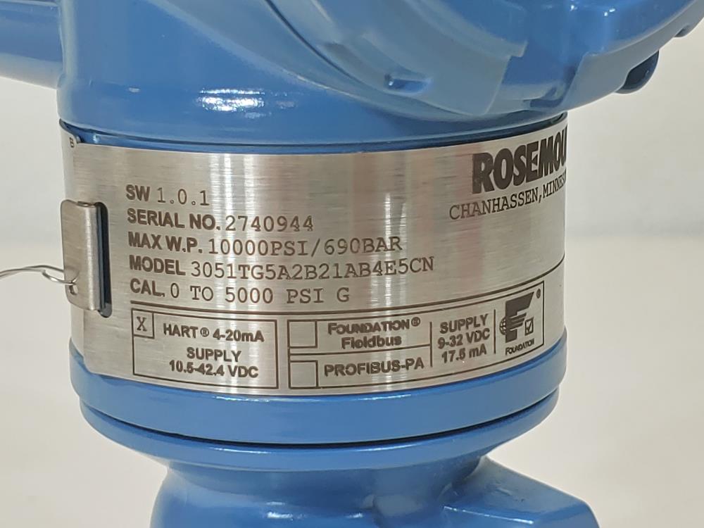 Rosemount 3051T Pressure Transmitter 3051TG5A2B21AB4E5CN