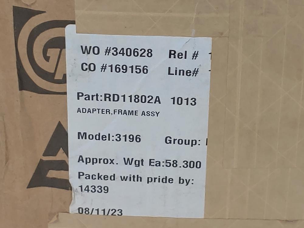Goulds 13" 3196 Pump Adapter Frame RD11802A Ductile Iron 