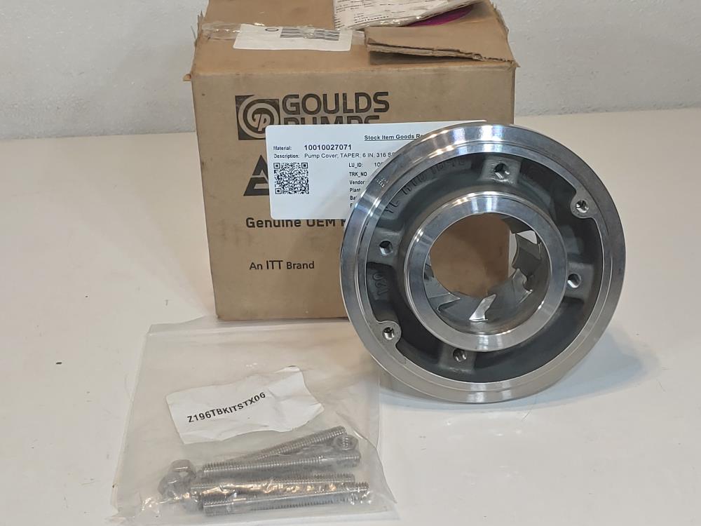 Goulds 6" Taper Bore Stuffing Box Cover PN: RC04107A0112 For 3196 Pump