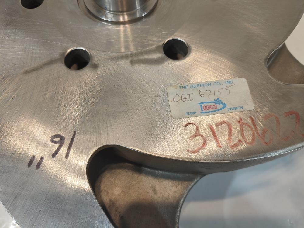 Durco 316Stainless Steel 6-Vane Impeller 6" x 4" - 16" P/N #51017