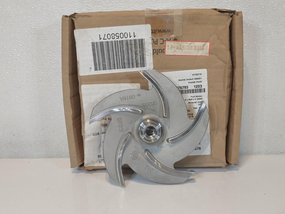 Goulds 3196 1x1-1/2-8 STX 5-Vane CF8M Impeller P/N: 56208 