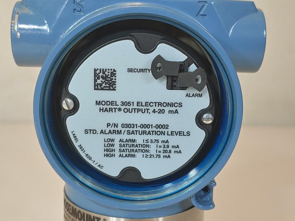 Rosemount Smart Family  3051 In-Line Pressure Transmitter Model 3051TG4A2B21AE5 