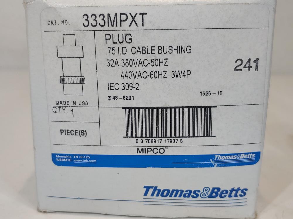Thomas and Betts Russellstoll Mipco Male Plug 333MPXT