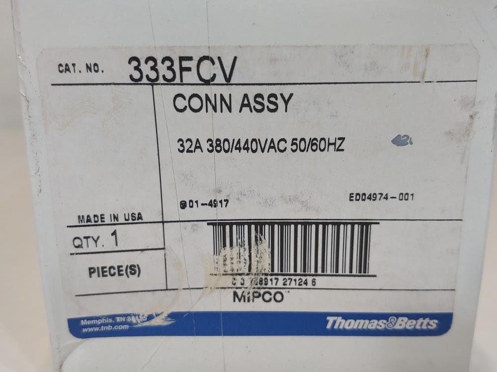 Thomas and Betts Russellstoll Mipco Pin & Sleeve Connector 333FCV