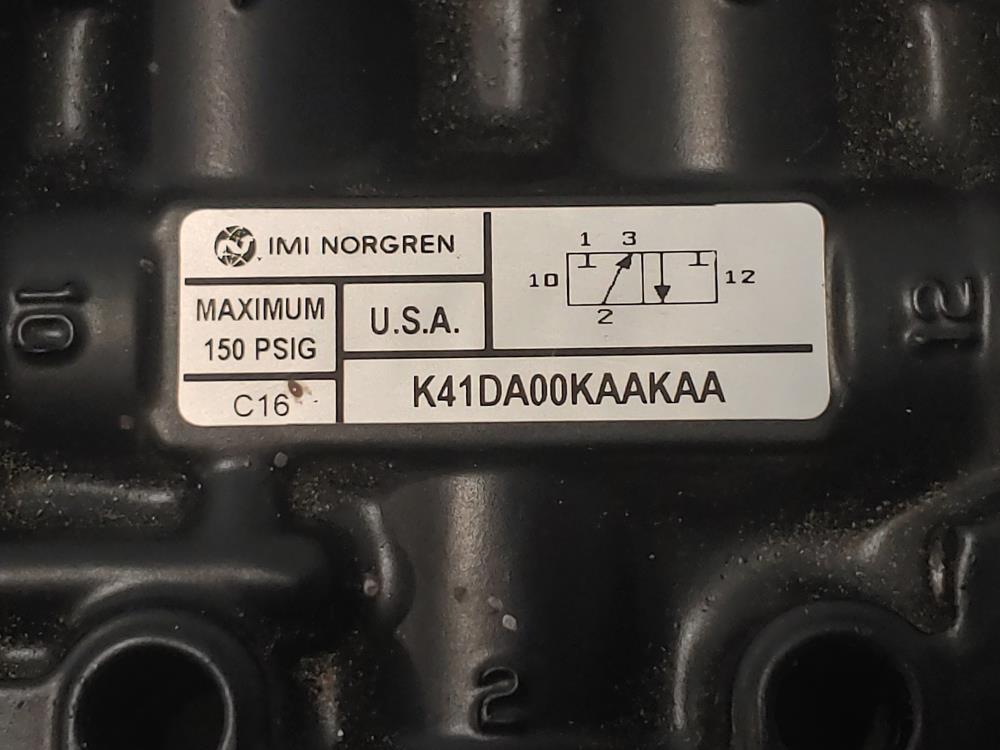 Norgren K41DA00KAAKAA Pneumatic 3/2 Valve w/o Solenoid 1/4" NPT