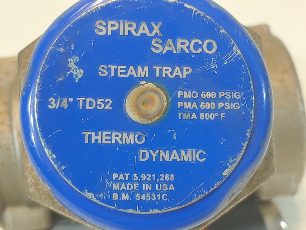 Spirax Sarco 3/4" TD52 Thermo Dynamic Steam Trap 600 PSIG 