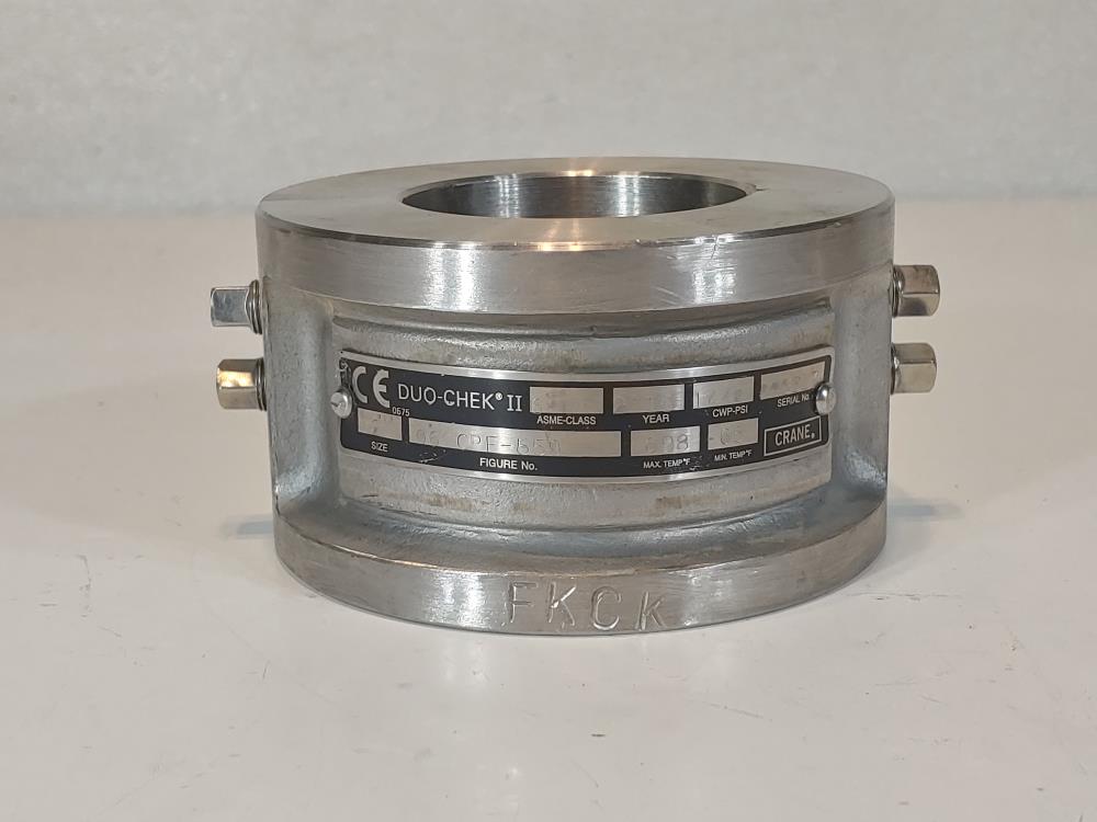 Crane Duo-Chek II CF8M 2" 600# Double Disc Check Valve FIG#:G60CPF-559