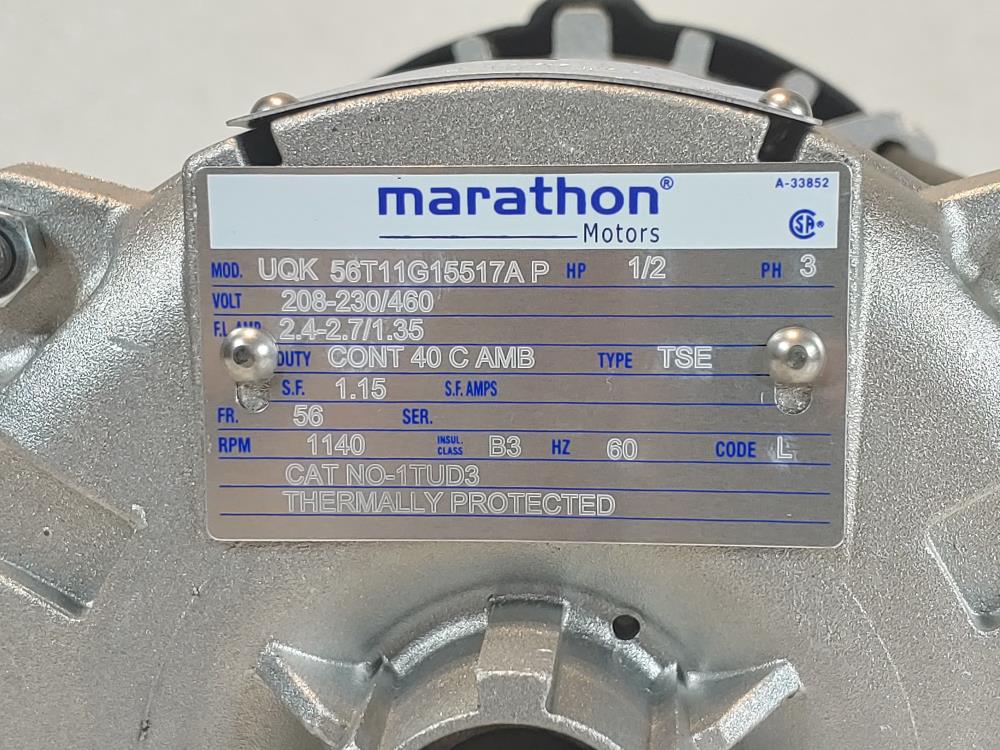 Marathon 1TUD3 / 56T11G15517 Electric 1/2HP 1140 RPM Motor