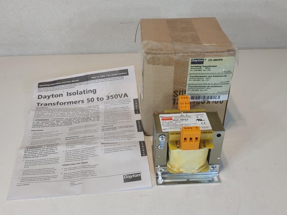 Dayton Control Transformer - Model#: 4MTP9