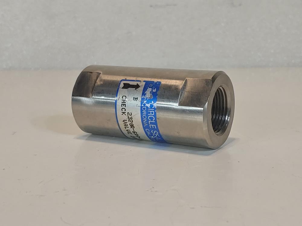 Circle Seal 3/4" Check Valve Model#: 2320R-6PP-5 10000 PSI